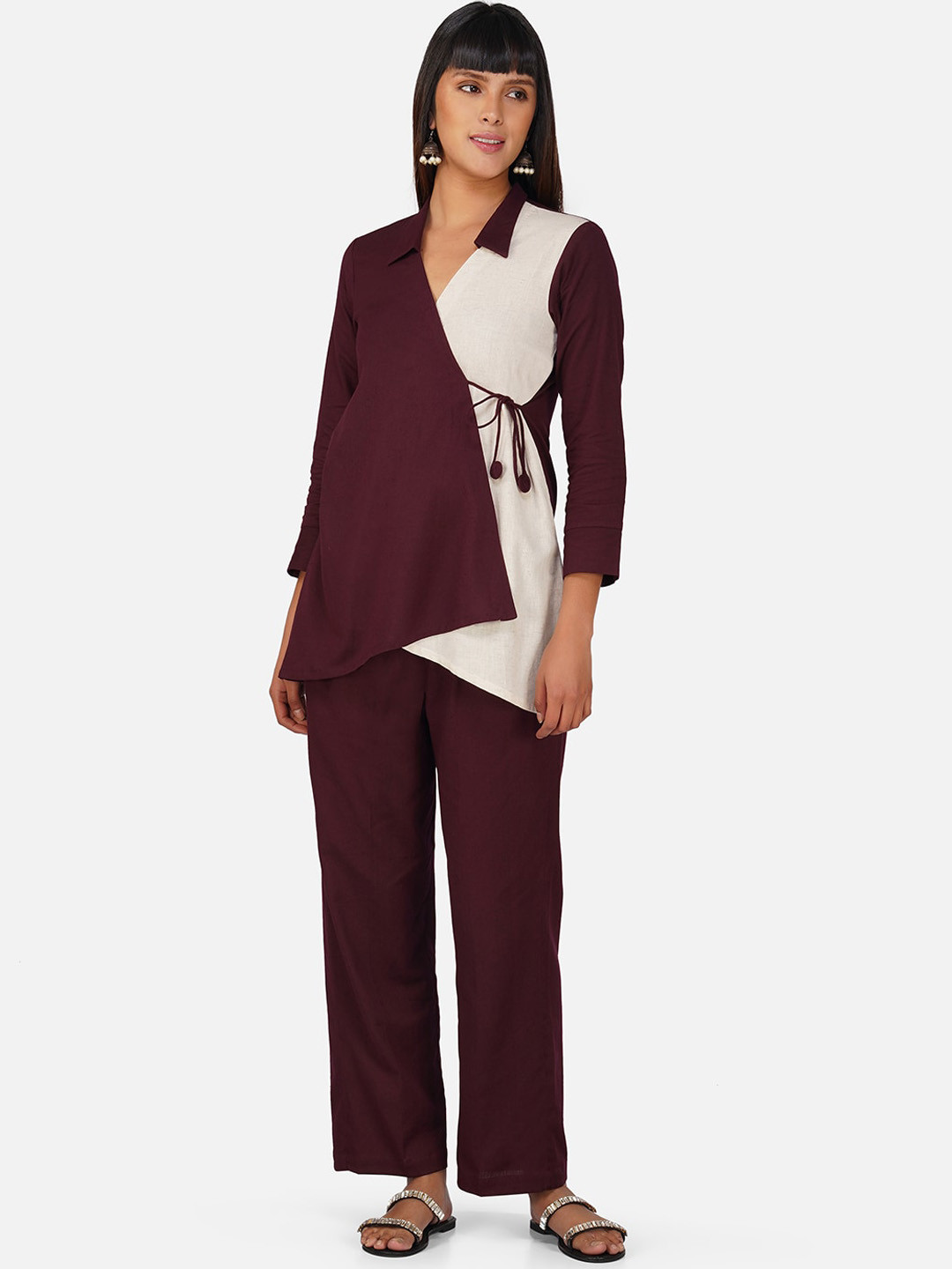 BAESD Colrblocked Tie Up Tunic & Trouser