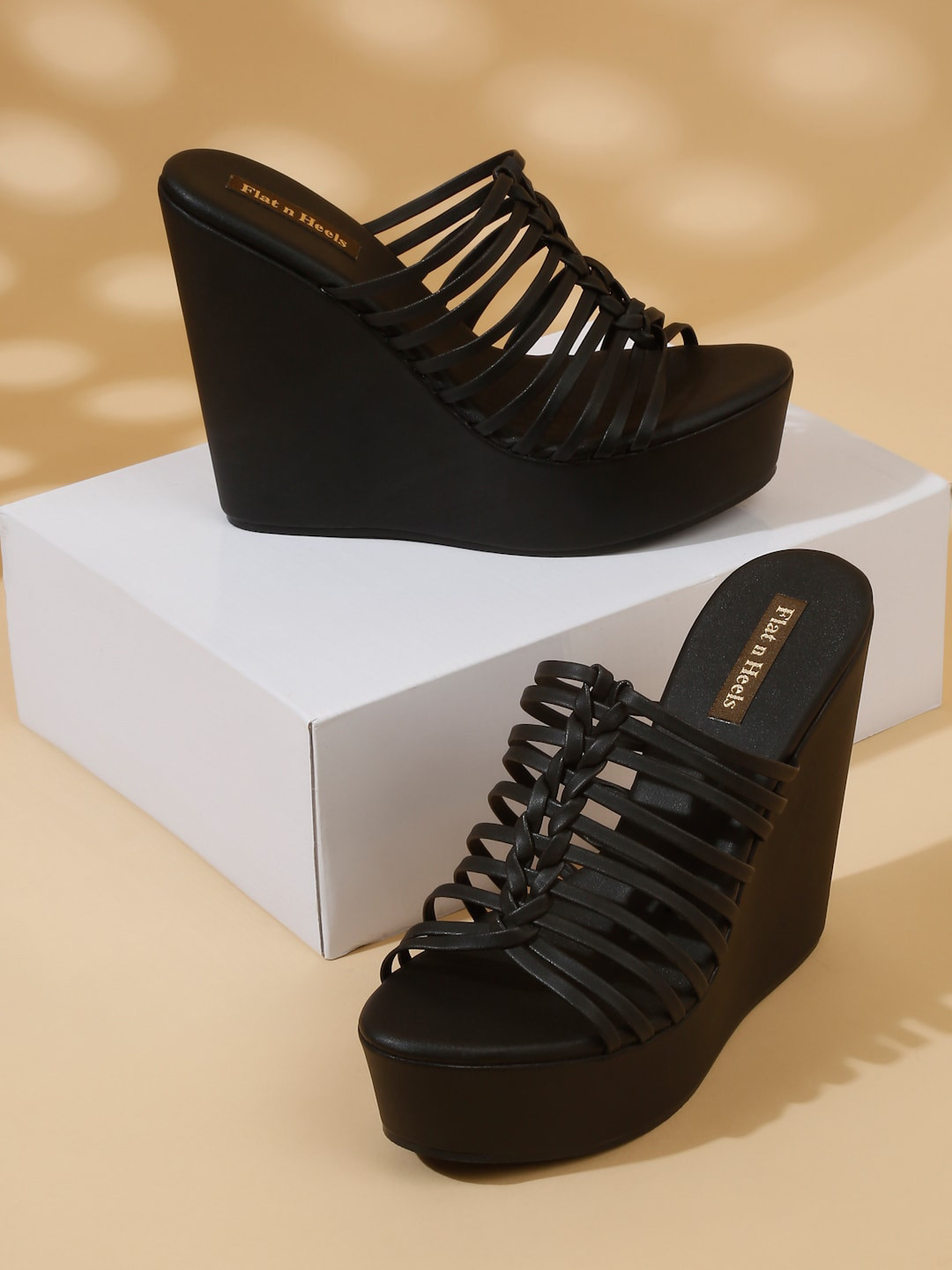 Flat n Heels Open Toe Wedge Heels