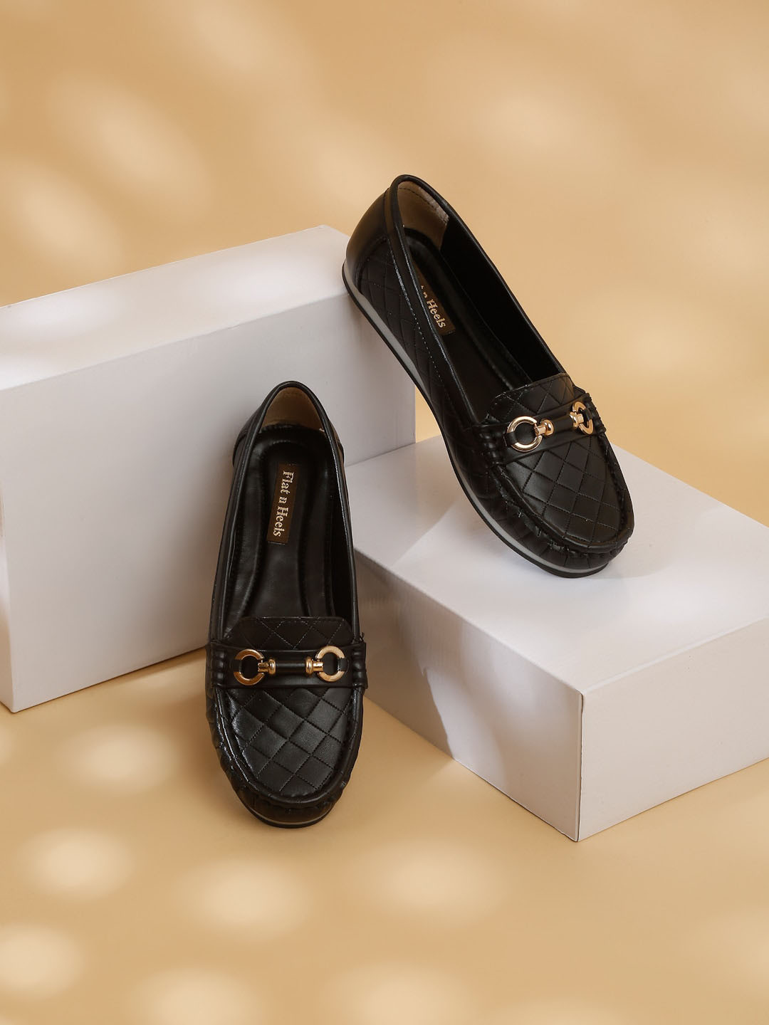 Flat n Heels Women Round Toe Slip-On  Horsebit Loafers