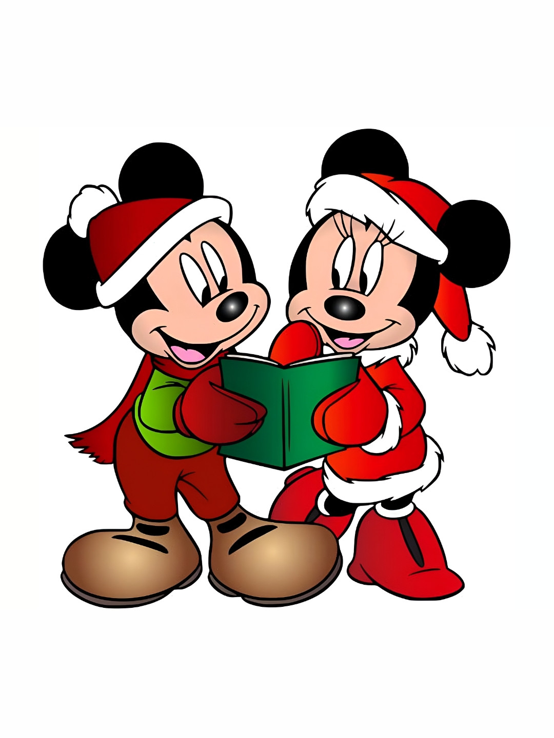 Wallpics Red & Green Mickey Mouse Printed Waterproof Wall Sticker