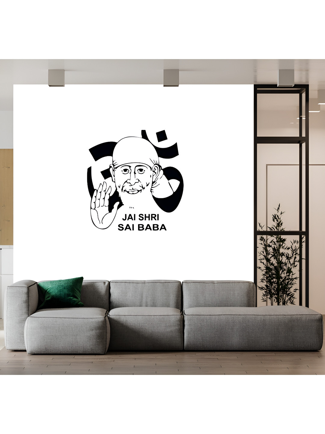 Wallpics Black Religious Printed Waterproof Wall Sticker