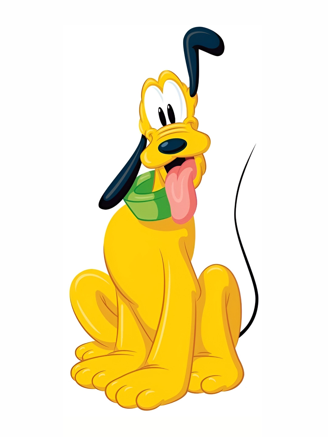 Wallpics Yellow & Black Pluto Printed Water Resistant Wall Sticker