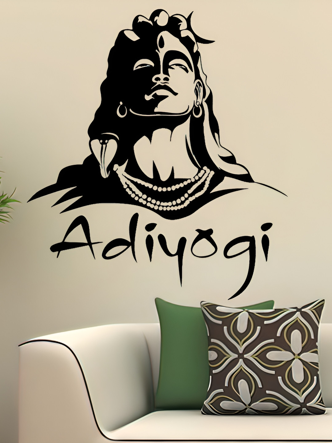 Wallpics Black Printed Water Resistant Wall Sticker