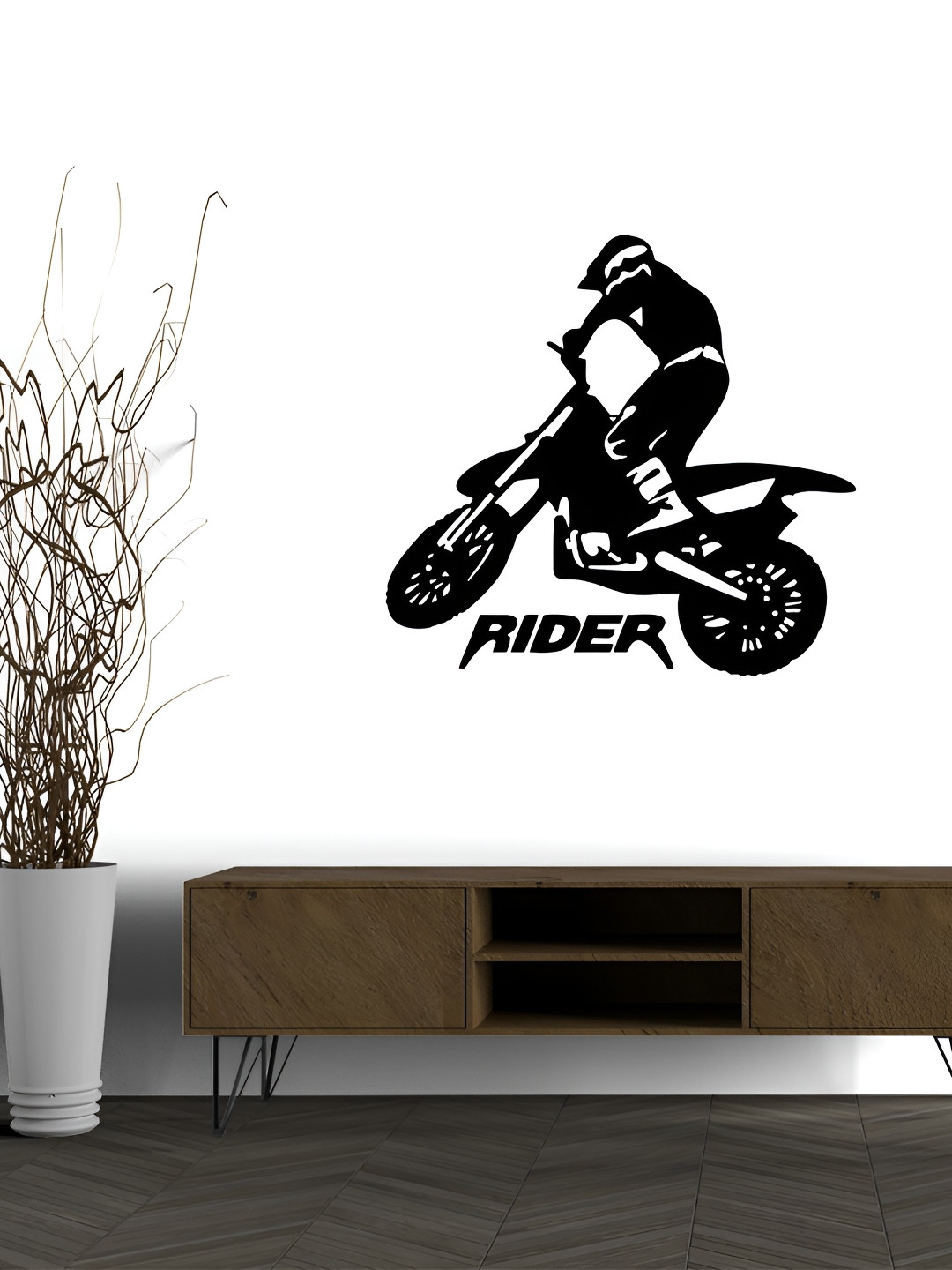Wallpics Black Bike Printed Waterproof Wall Poster