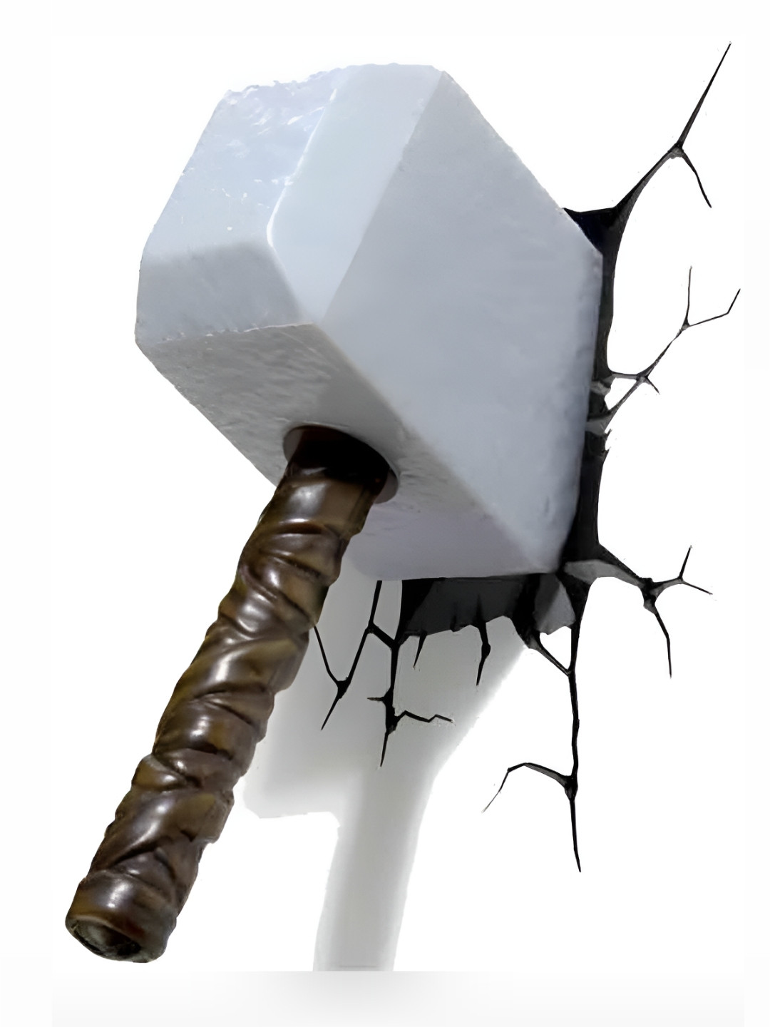 Wallpics Grey & Brown Hammer Printed Waterproof Wall Sticker