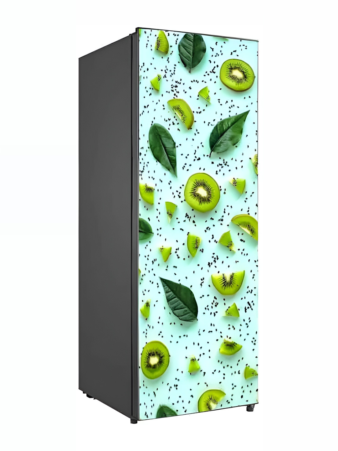 Wallpics Sea Green Kiwi Printed Waterproof Fridge Sticker