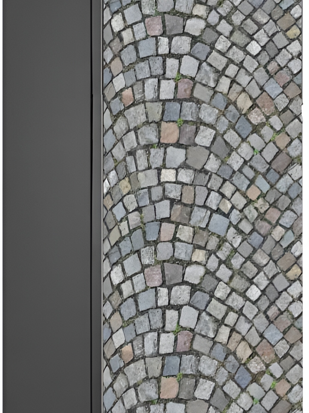 Wallpics Grey Stone Printed Self-Adhesive Fridge Sticker