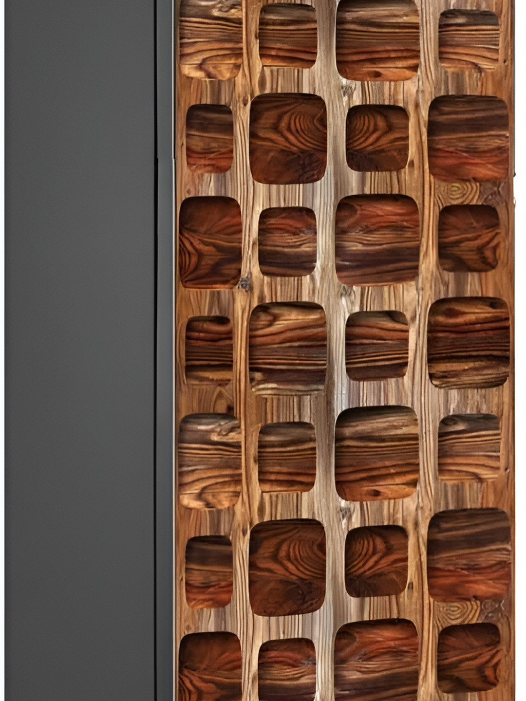 Wallpics Brown Abstract Self Adhesive Water Resistant Fridge Sticker