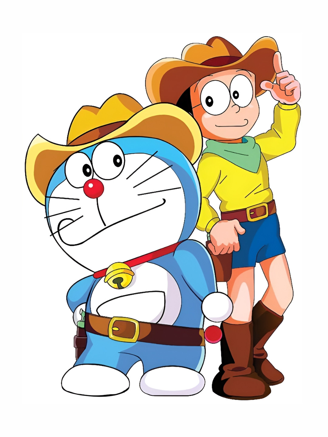 Wallpics White & Blue Doraemon & Nobita Cartoon Printed Water Resistant Wall Sticker