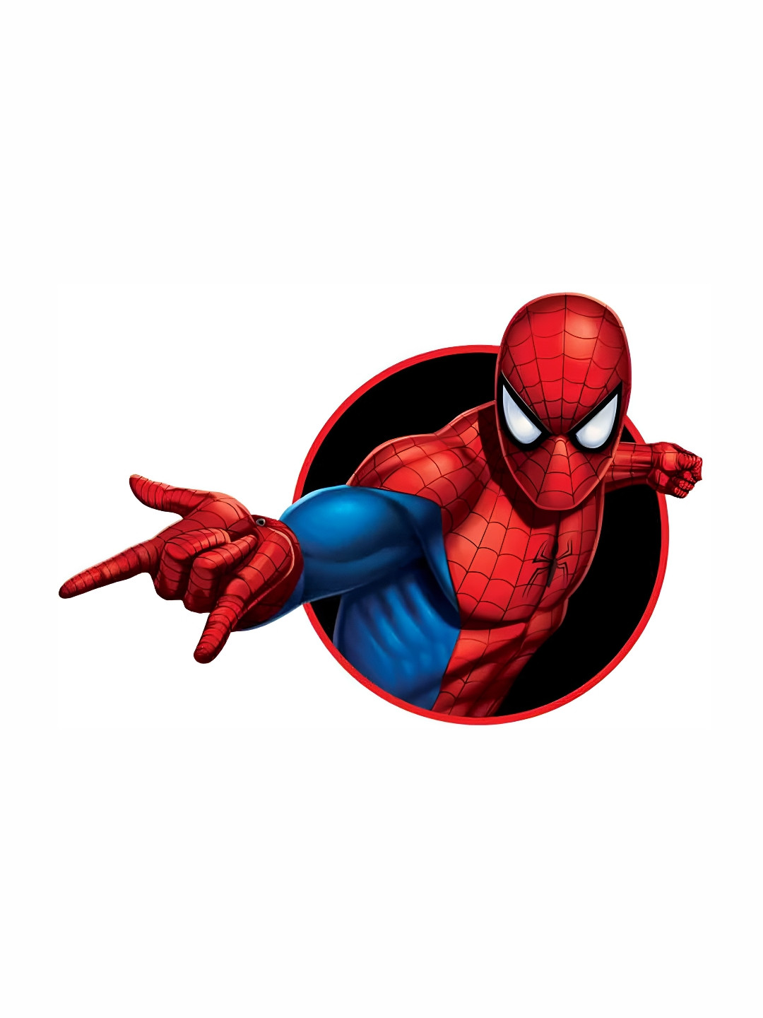 Wallpics Red & Blue Spider Man Printed Water Resistant Wall Sticker