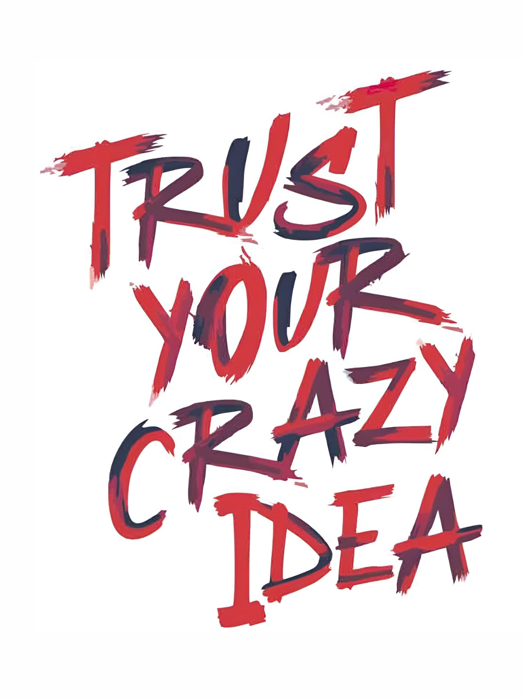 Wallpics Red & Mauve Motivational Quote Printed Water Resistant Wall Sticker