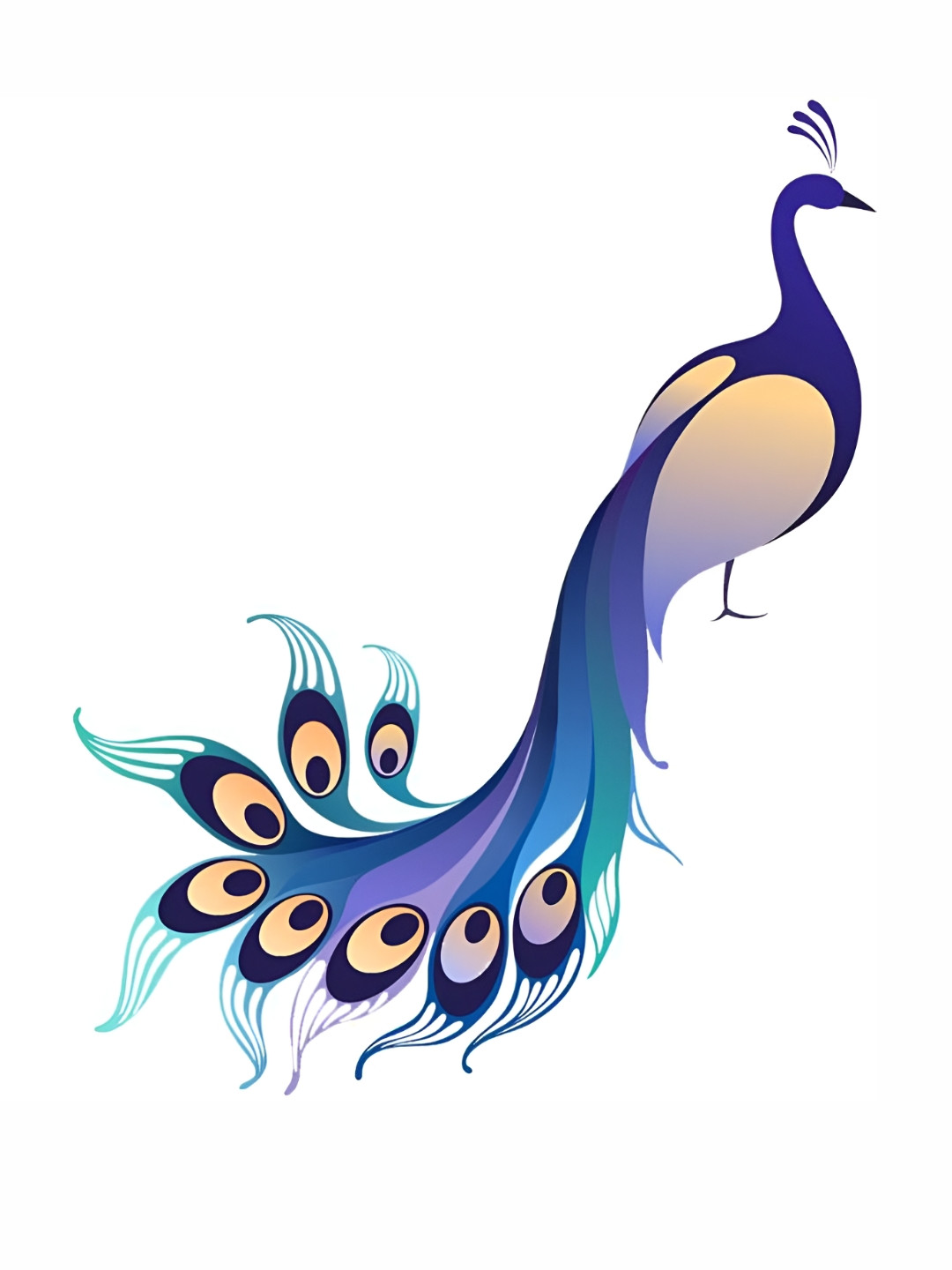 Wallpics Green & Blue Printed Birds And Animals Waterproof Self-Adhesive Wall Sticker