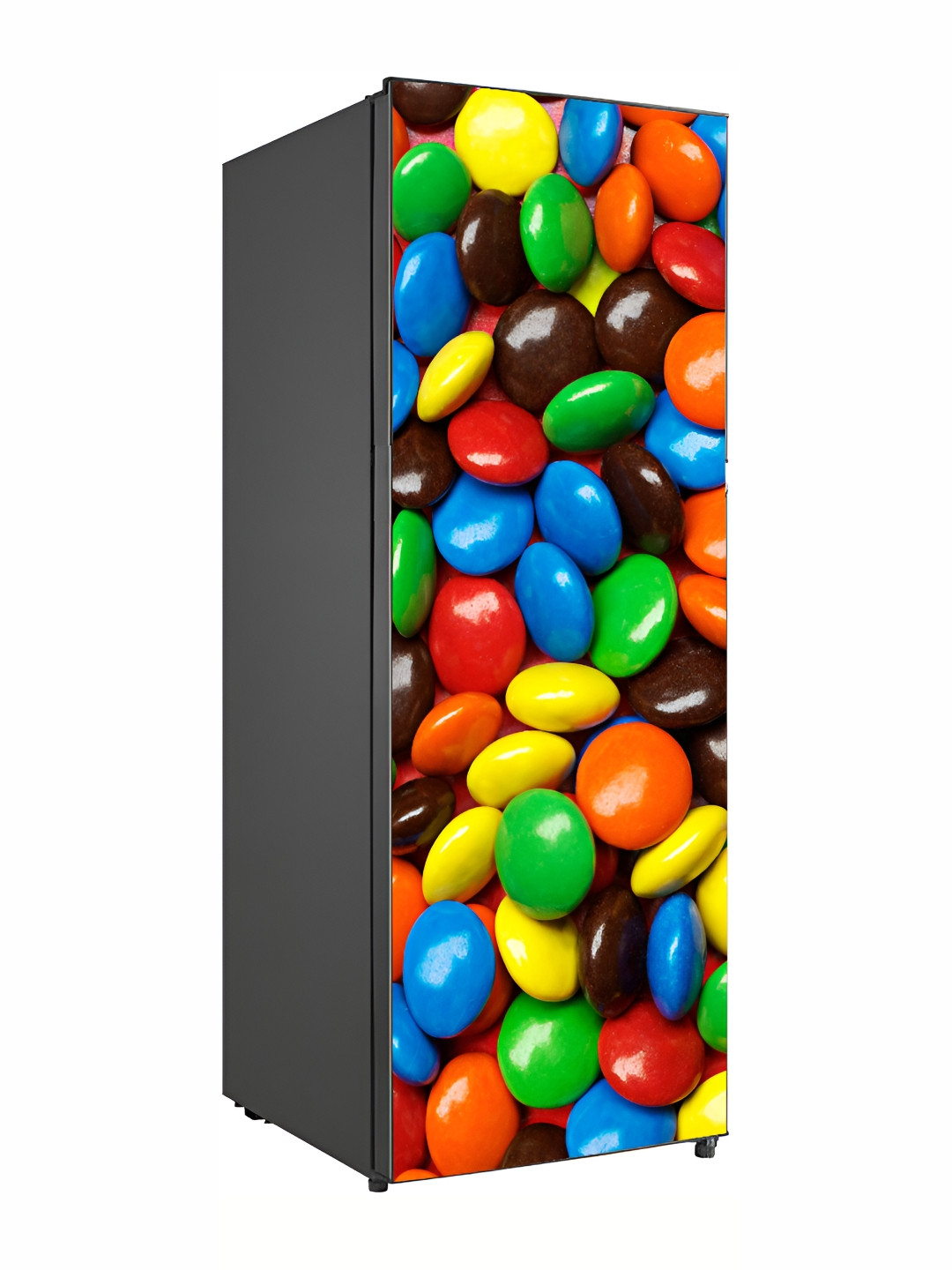 Wallpics Black & Blue Printed Waterproof Fridge Sticker