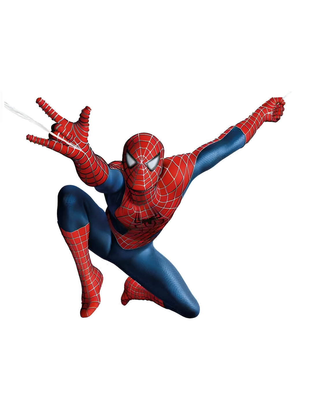 Wallpics Red & Blue Cartoon Characters Printed Waterproof Wall Sticker
