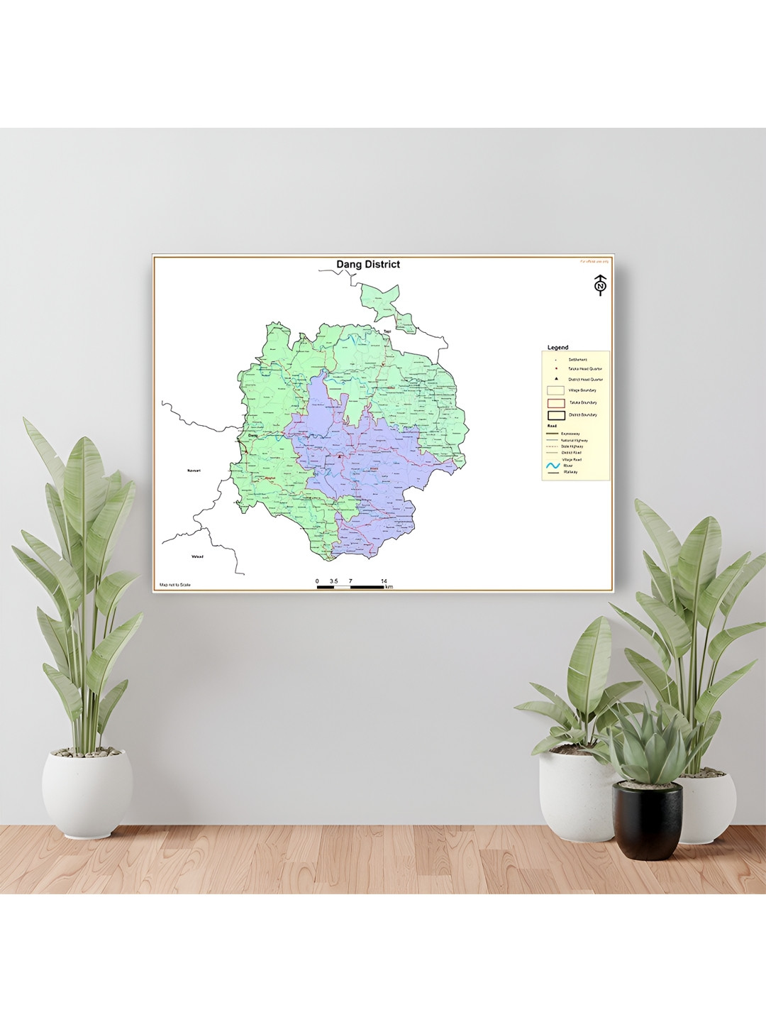 Wallpics Green & Purple Printed Waterproof Vinyl Wall Sticker