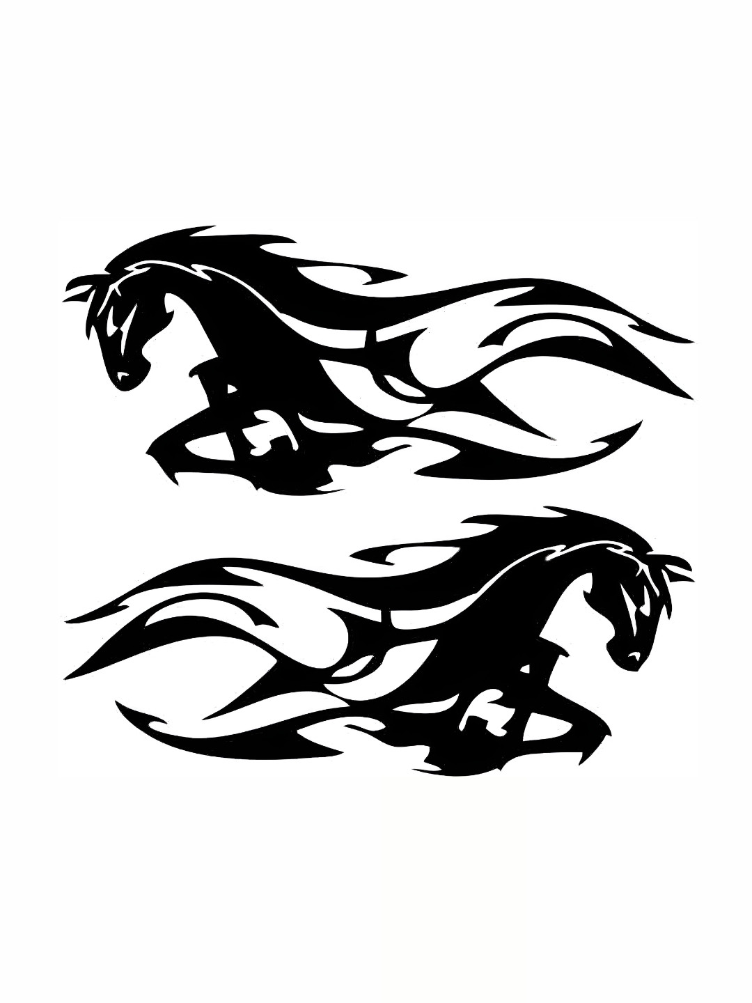 Wallpics Black Printed Water-Proof Wall Sticker
