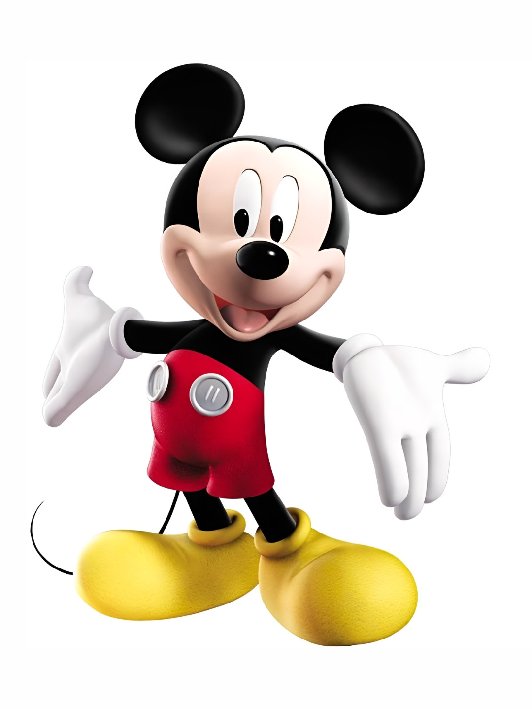 Wallpics Red & White Mickey Mouse Printed Water Resistant Wall Sticker