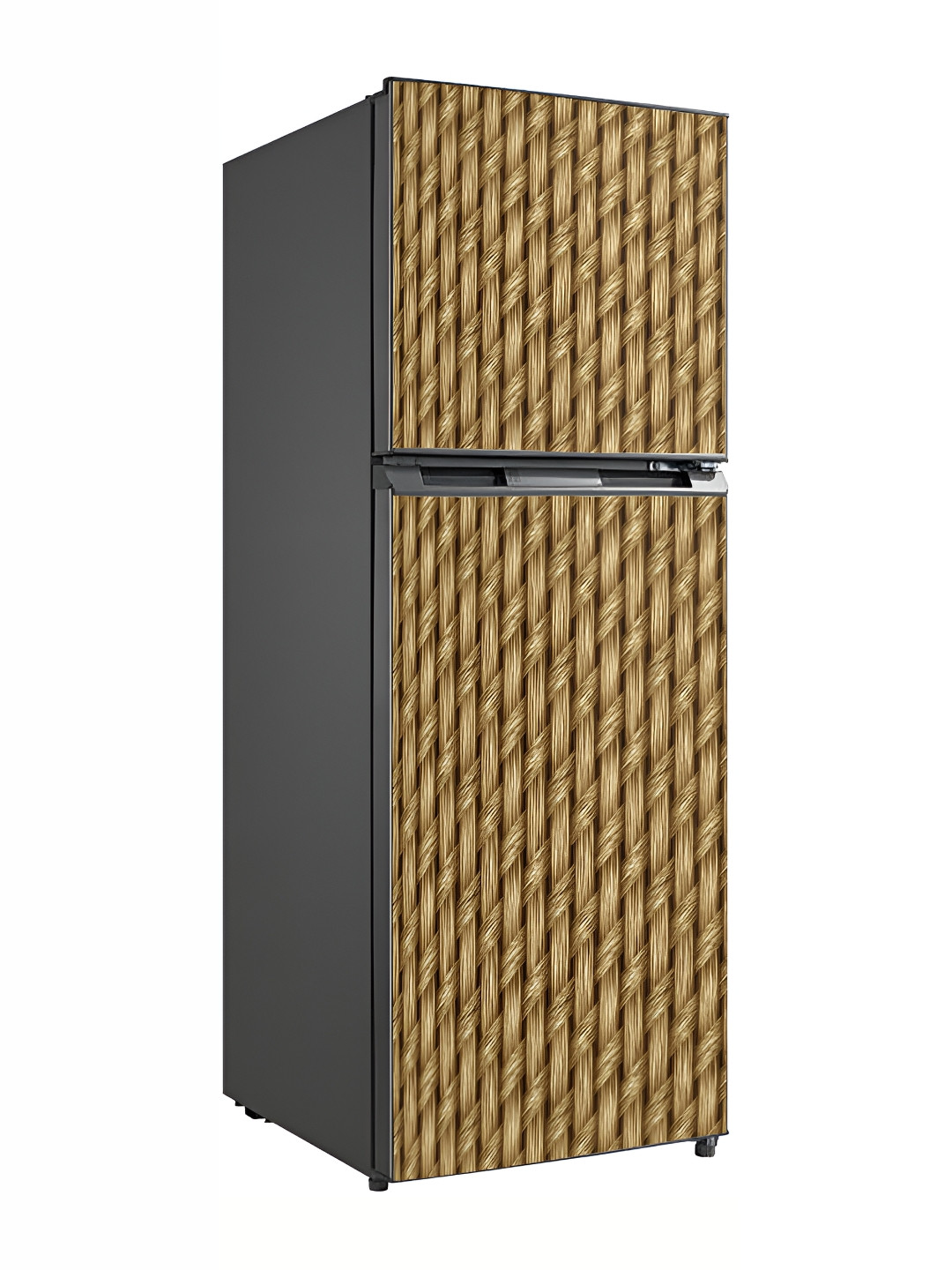 Wallpics Brown Printed Waterproof Fridge Sticker