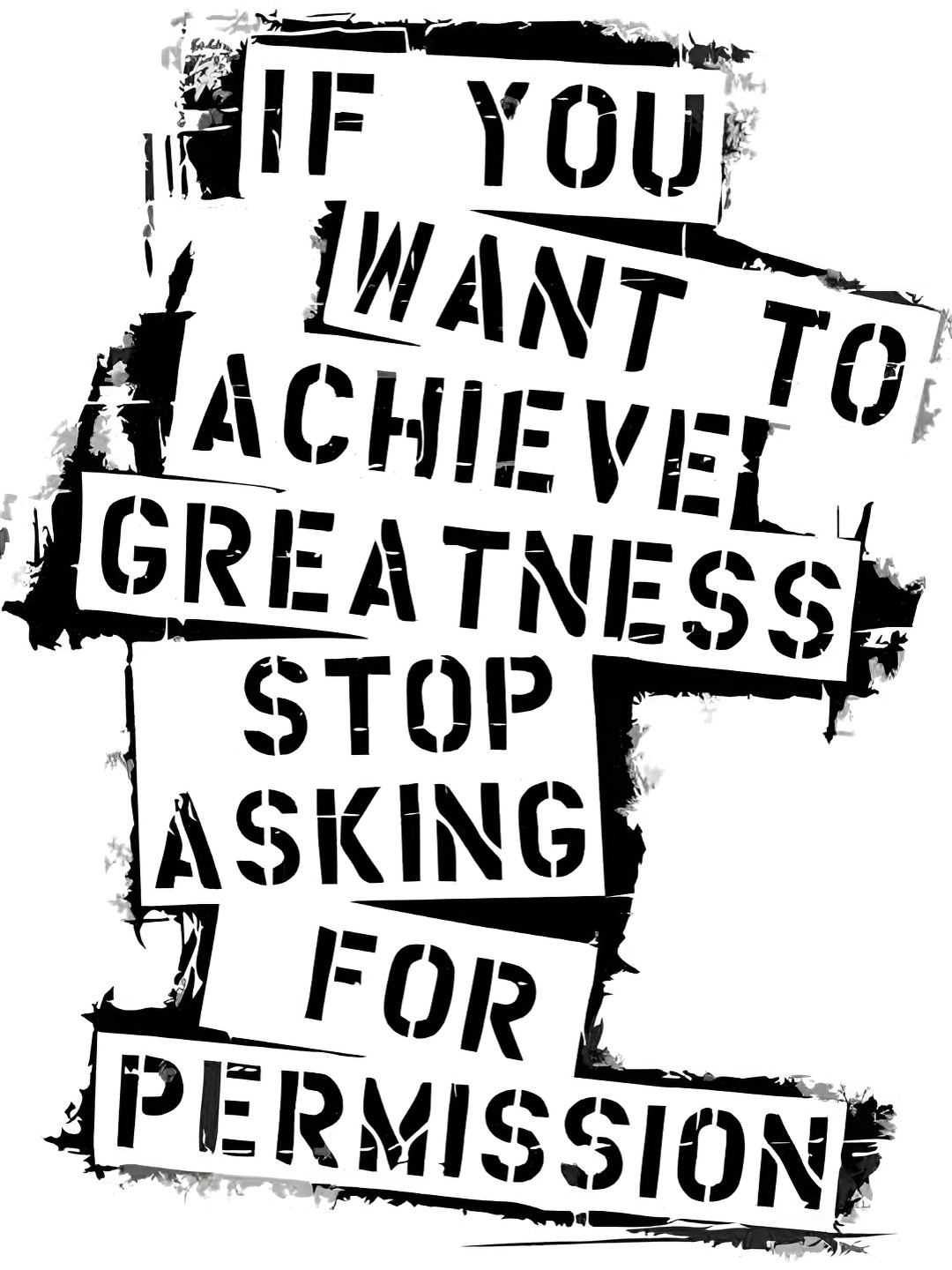 Wallpics Black Motivational Quote Printed Water Resistant Wall Sticker