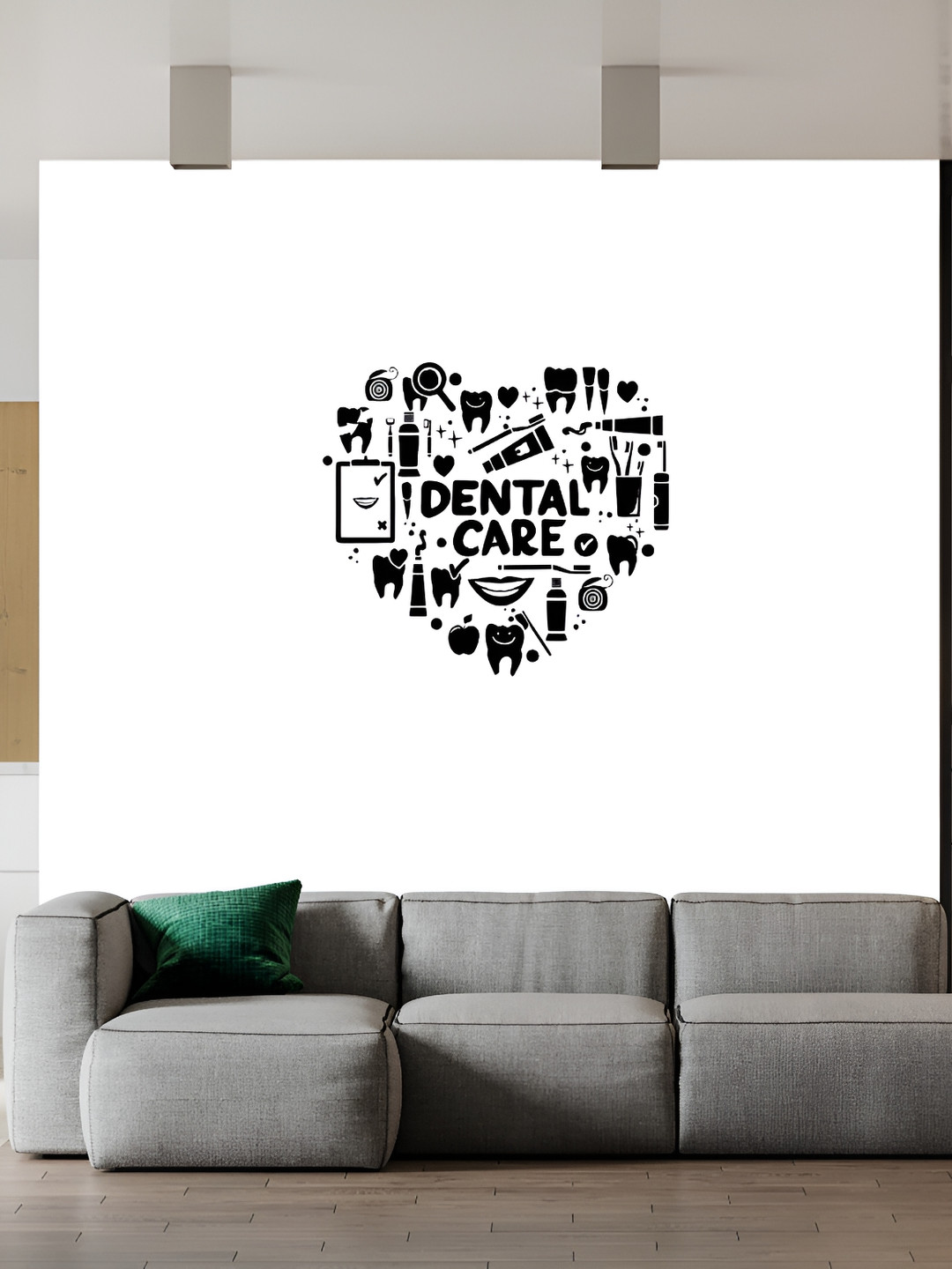 Wallpics Black Conversational Printed Waterproof Wall Sticker