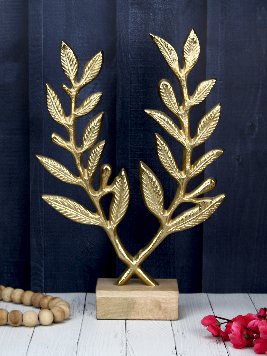 Maison Modern Tree Gold Metal Metallic Living Room Large Showpiece - 18 Inches