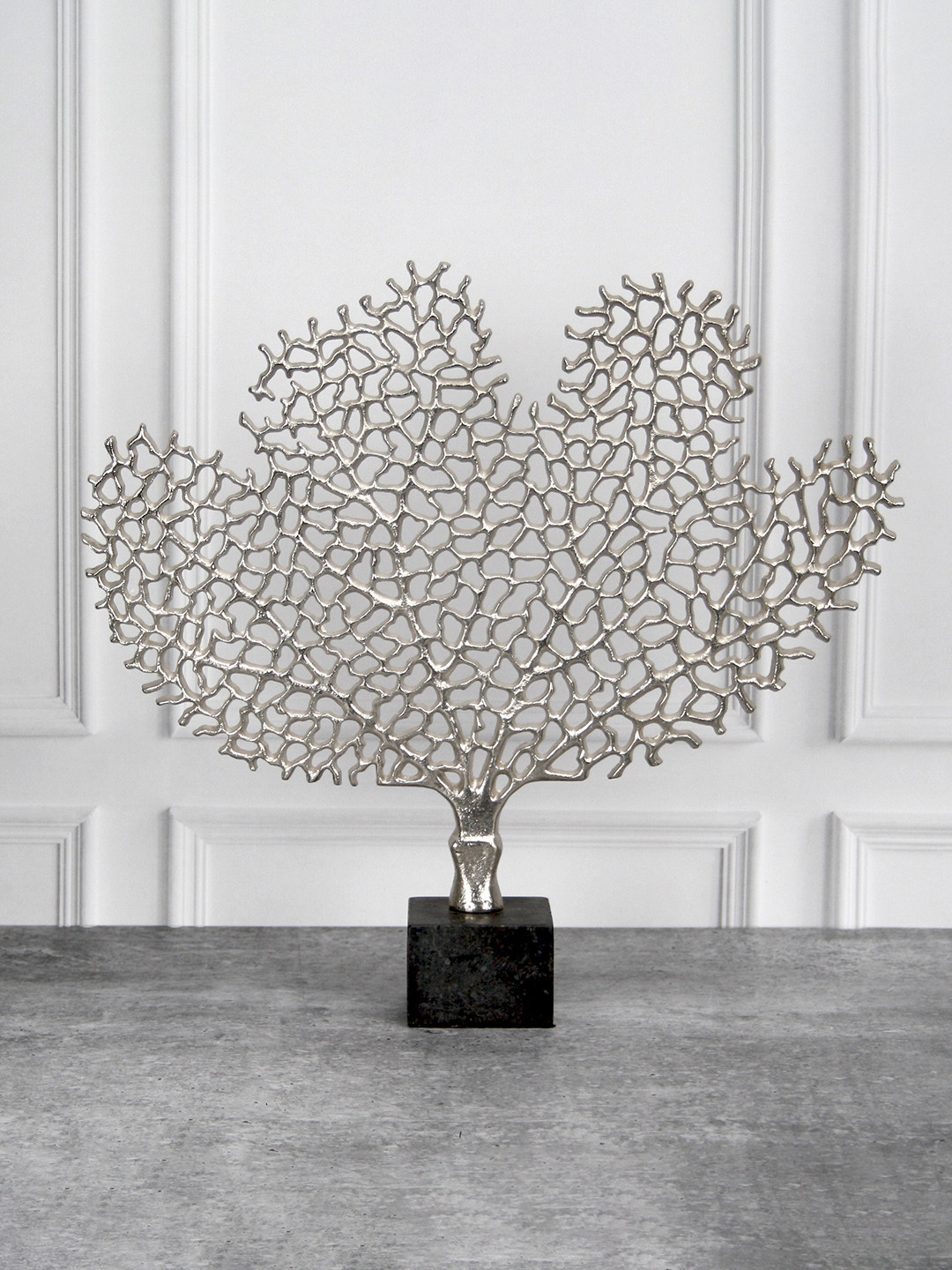 Maison Modern Serene Tree Silver Metal Metallic Living Room Medium Showpiece - 15.7 Inches