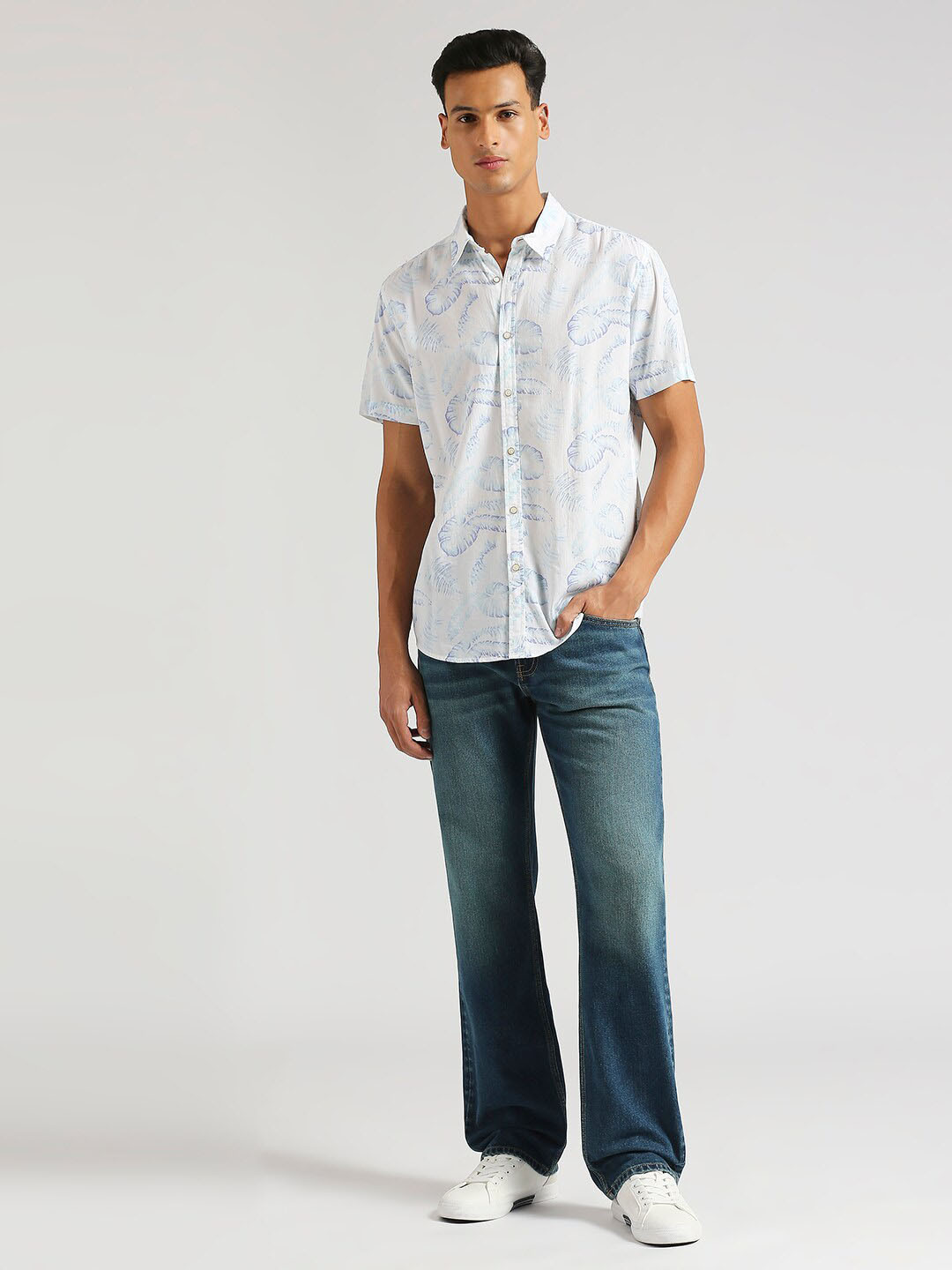 Pepe Jeans Tropical Printed Pure Cotton Modal Casual Shirt