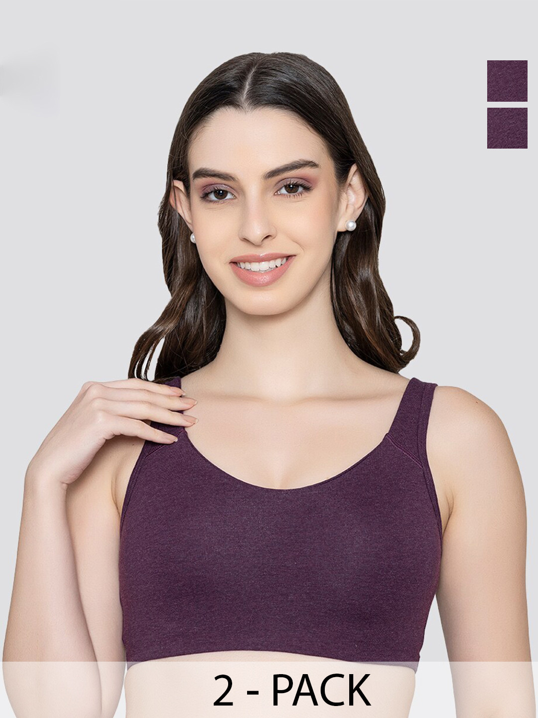 K LINGERIE Pack of 2 Daisey Flexible Fit Medium Impact Sports Bra MBGD-MBGD