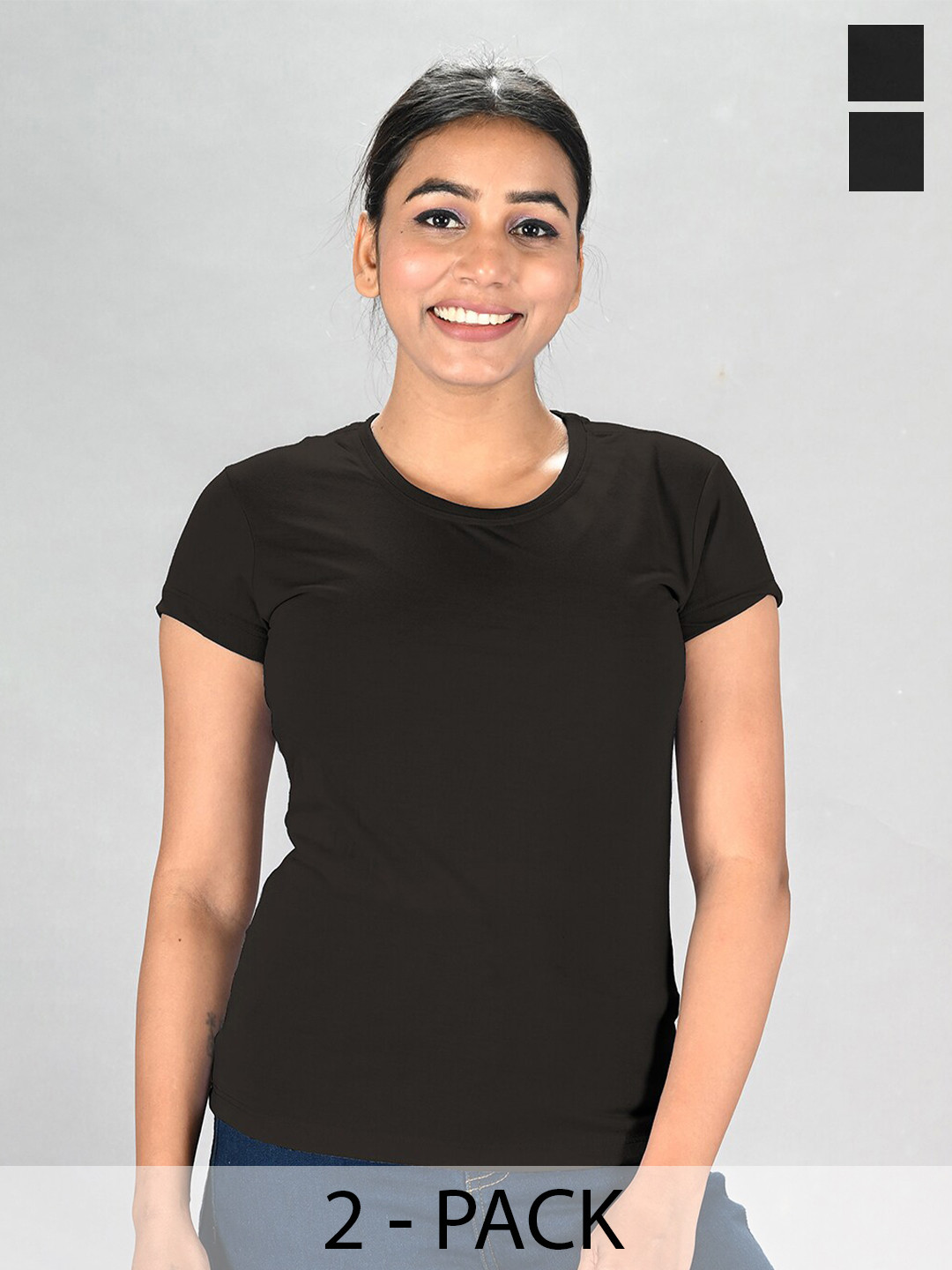 LUX NITRO Pack Of 2 Round Neck Regular Fit T-shirt