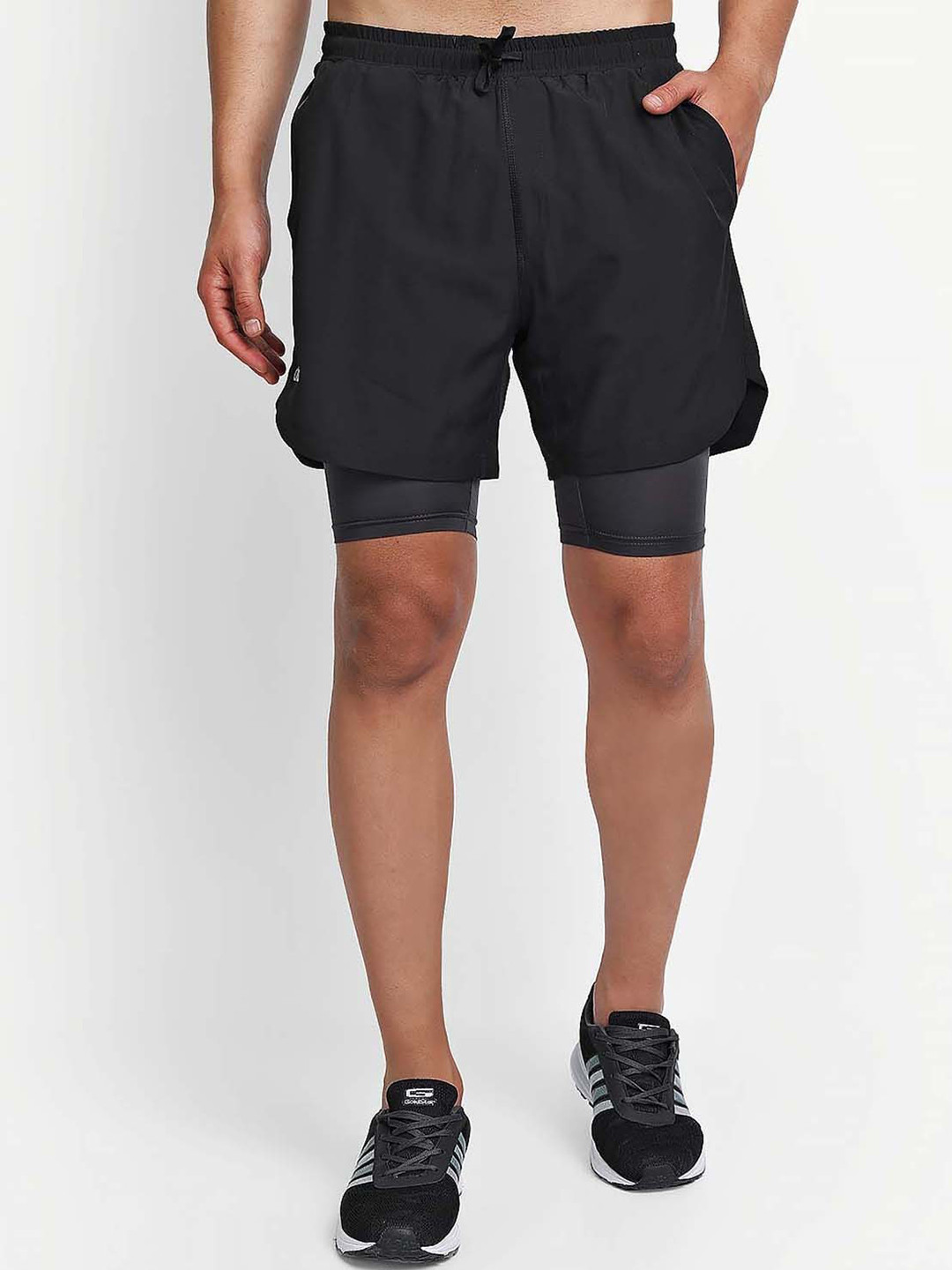 DIDA Men Mid-Rise Dri-FIT Sports Shorts With Inner Tight