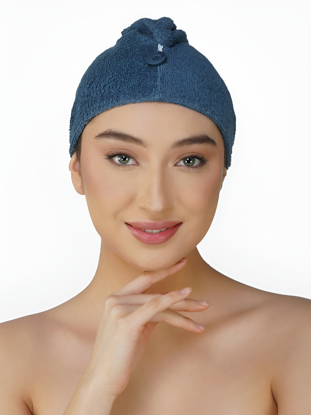 RANGOLI Blue Solid Bamboo 500GSM Super Soft Thin Bath Towel-26x8In