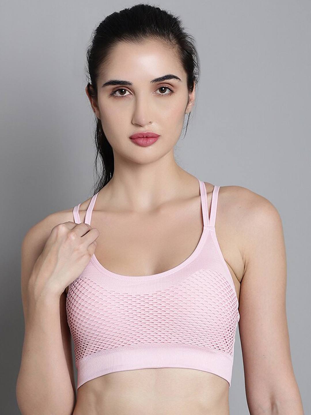 MAKCLAN Self Design Full Coverage Super Support Medium Support Dry Fit Bra