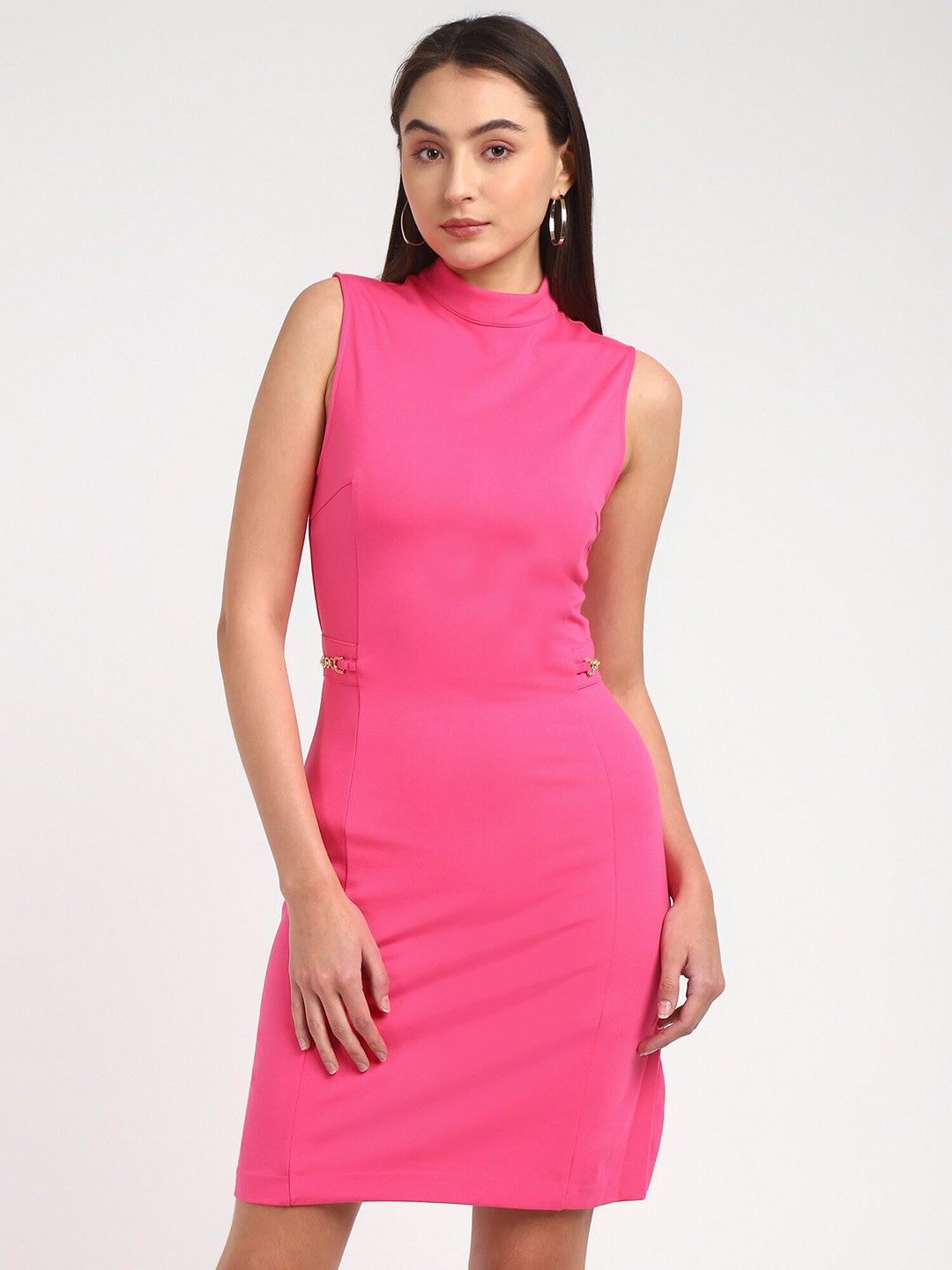 GUESS Mock Neck Sheath Dress