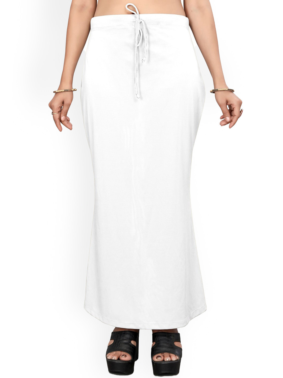 Saree mall White Stretchable Saree Shapewear