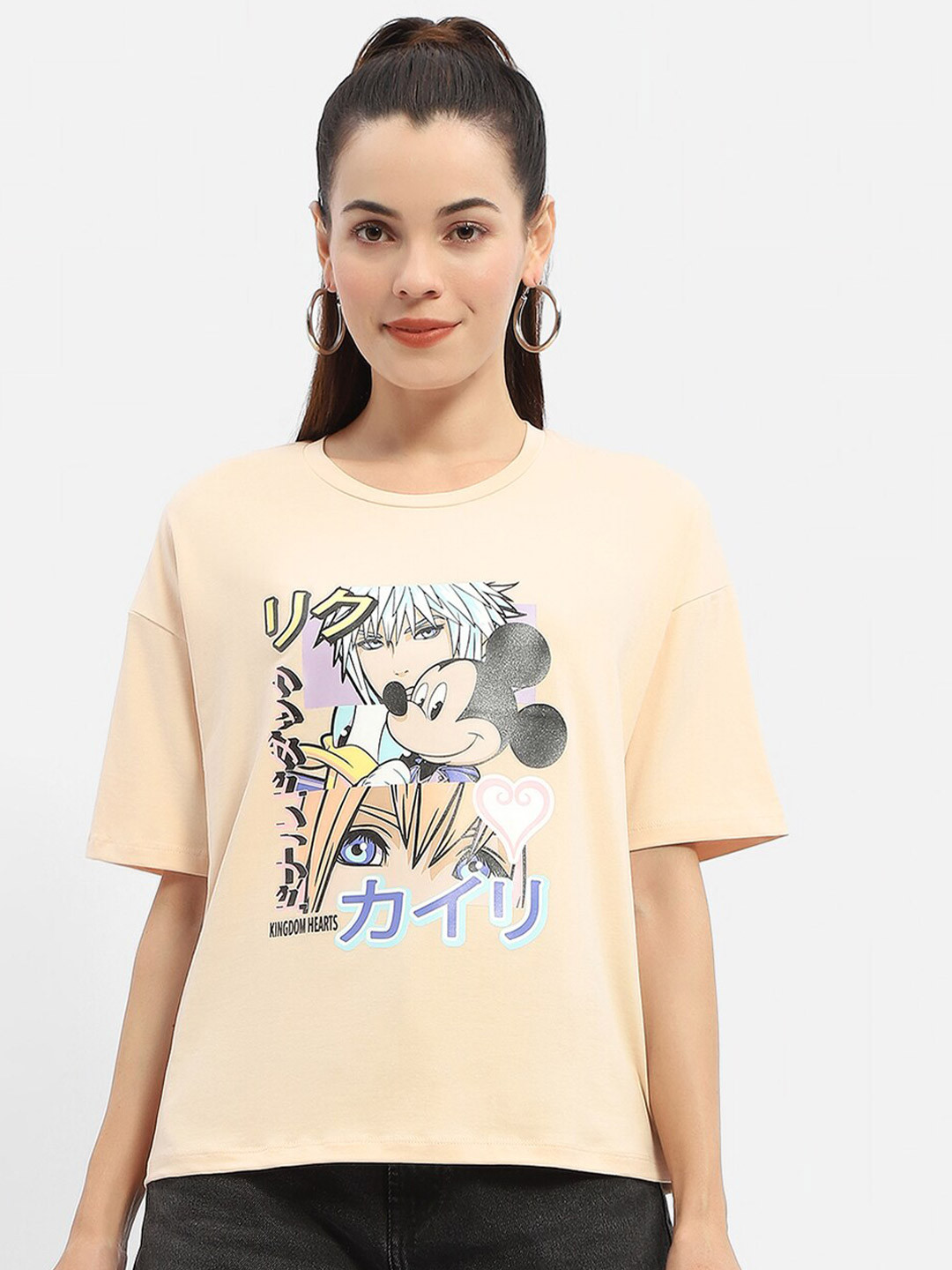 Madame Mickey Mouse Printed Pure Cotton T-shirt
