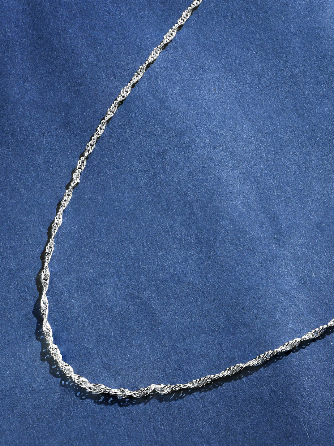 Accessorize London Women Sterling Silver Plated Long Twist Necklace