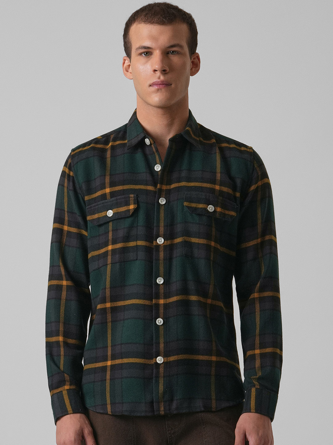 Banana Club Classic Slim Fit Checked Cotton Casual Shirt