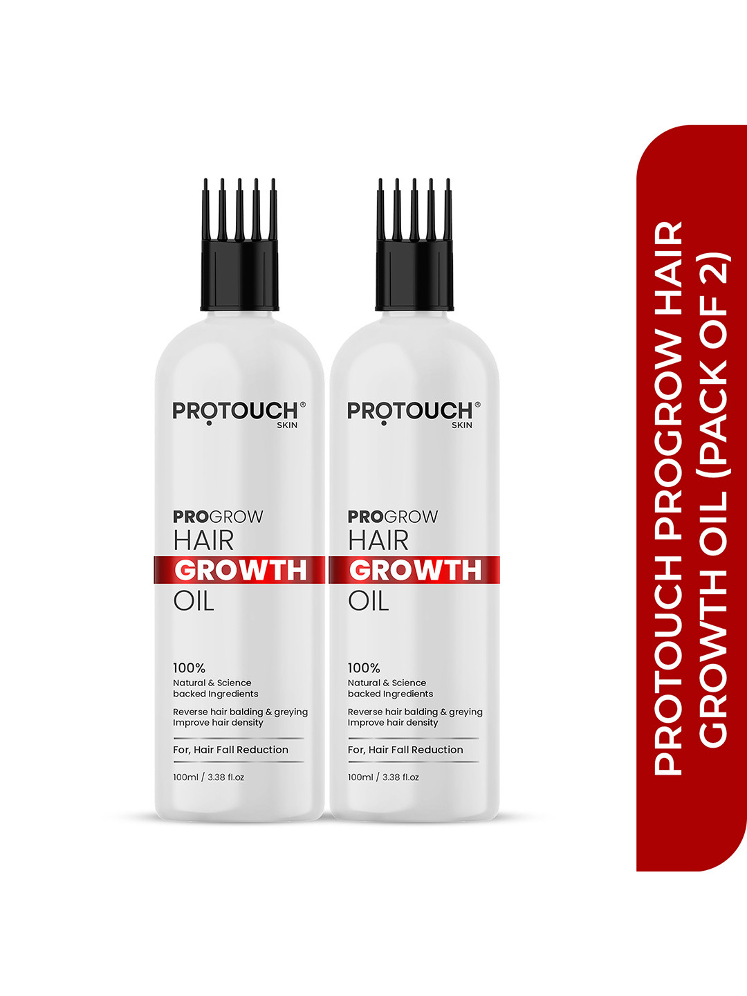 PROTOUCH Pro-Grow Set Of 2 Hair Growth Oil For Hair Fall Reduction - 100ml