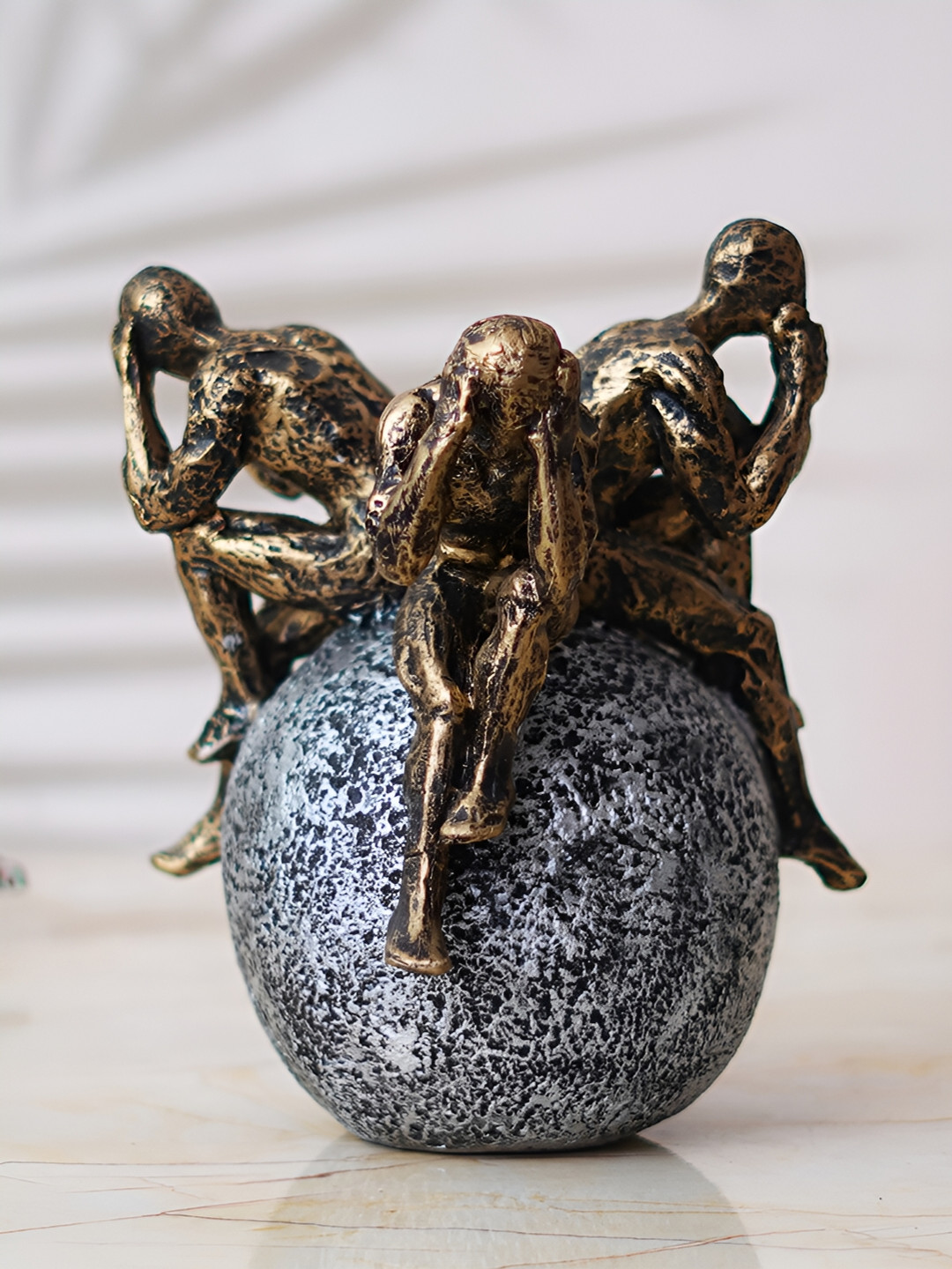 eCraftIndia Beige Small Figurine Showpiece