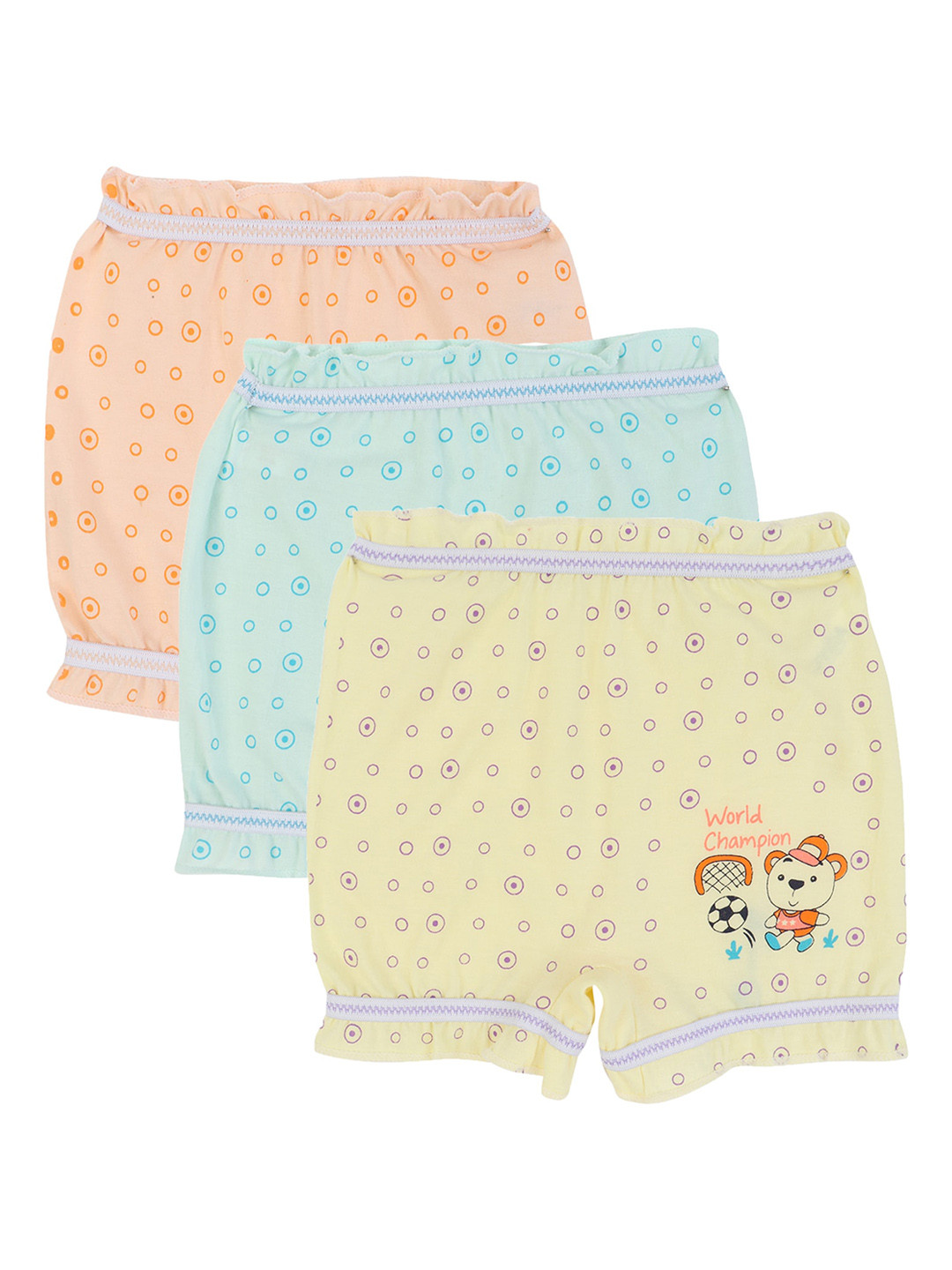 DYCA Kids Pack Of 3 Assorted Geometric Printed Basic Briefs DIA702-PK005