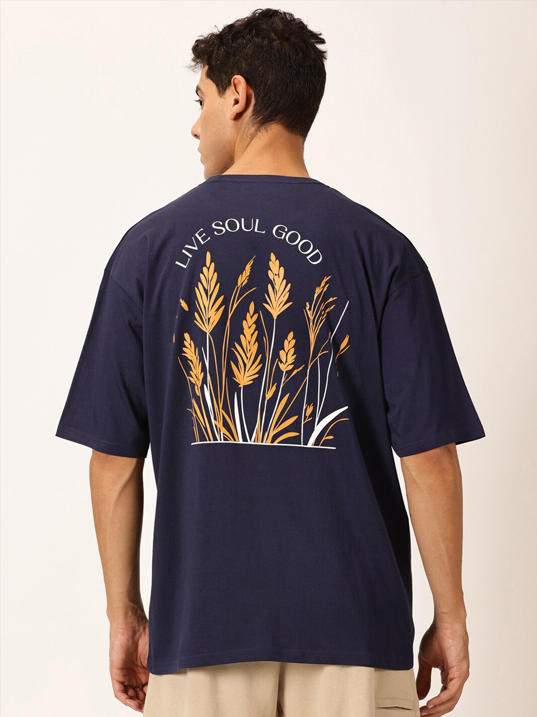 Thomas Scott Round Neck Printed Cotton Oversized T-shirt