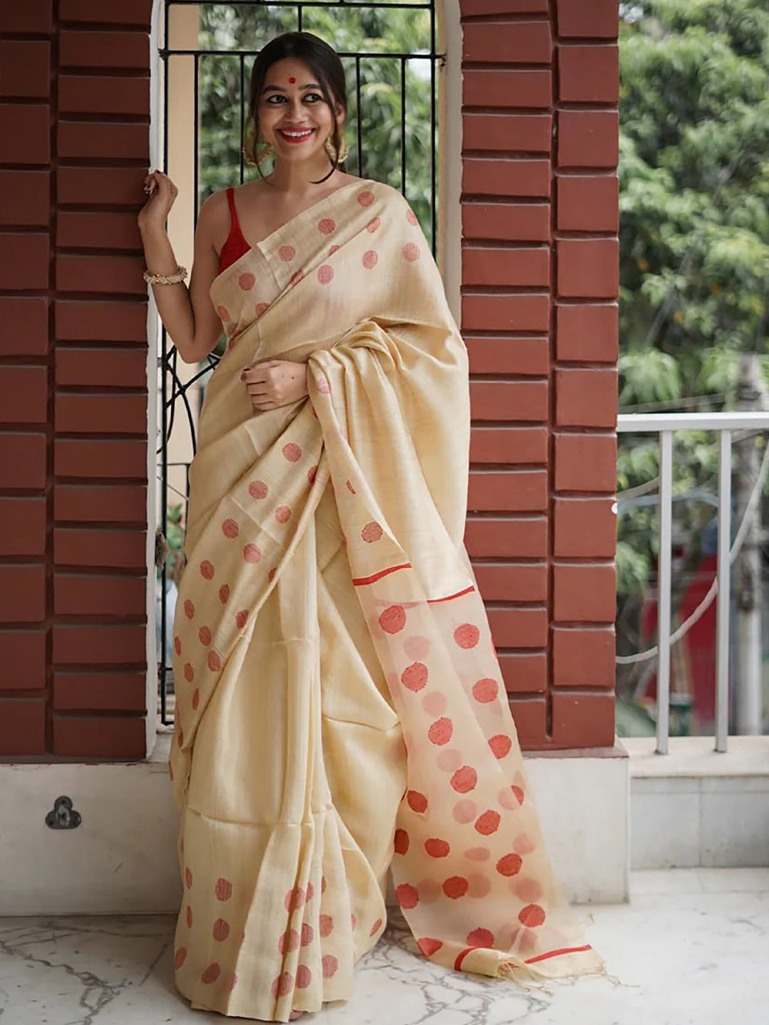 KALINI Geometric Printed Saree