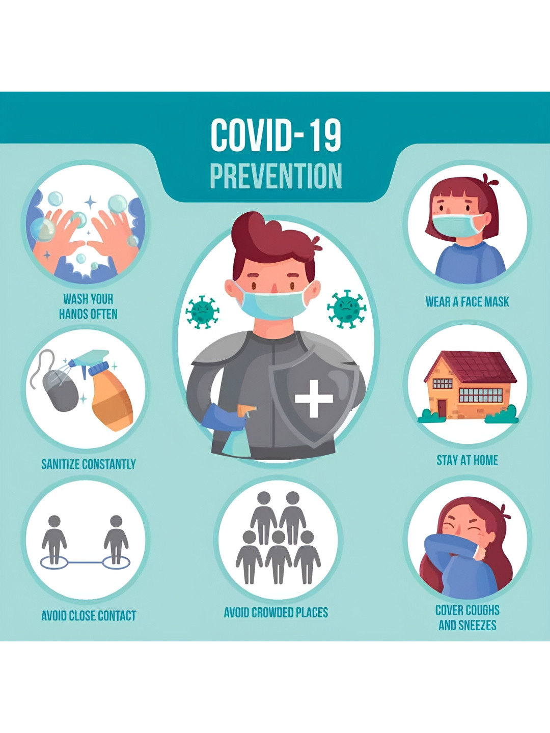 Wallpics Blue & Green Printed Vinyl Wall Poster