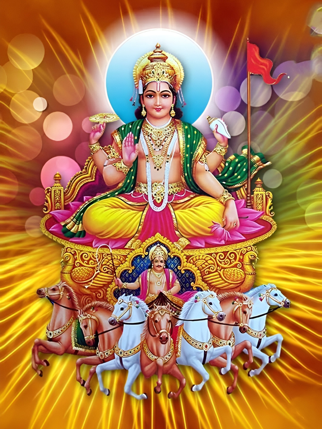 Wallpics Yellow & Green Printed Vinyl Wall Poster