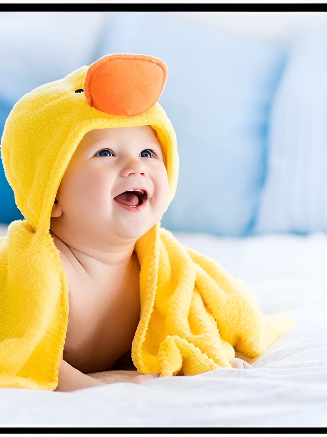 Wallpics Yellow & White Paper Printed Wall Poster