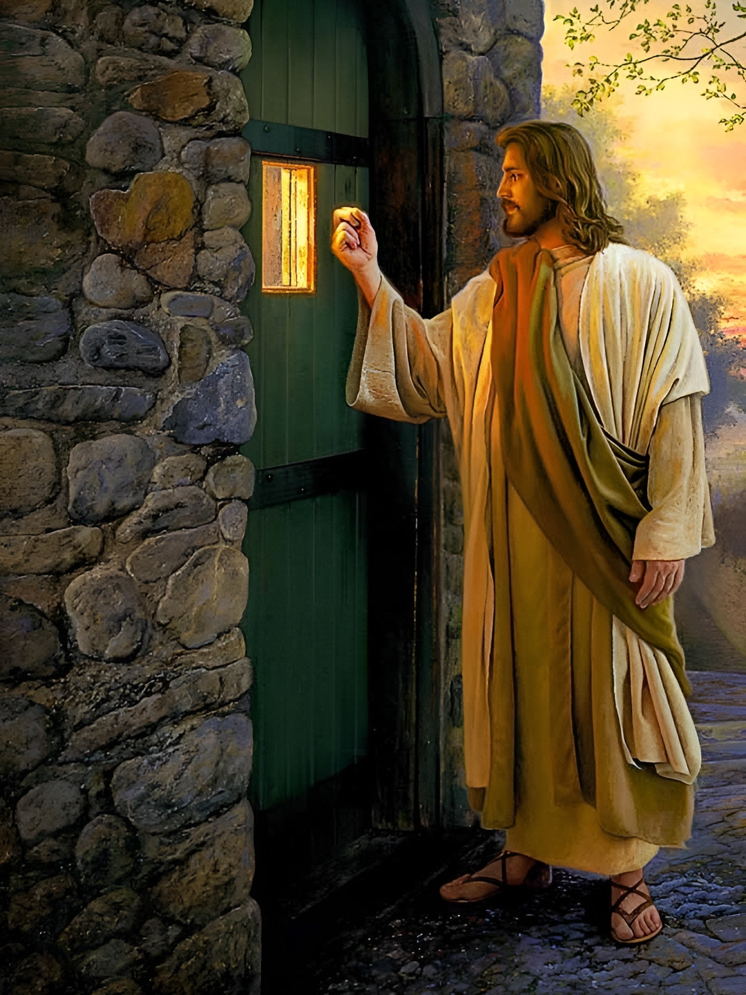 Wallpics Brown & Off White Religious Printed Wall Poster