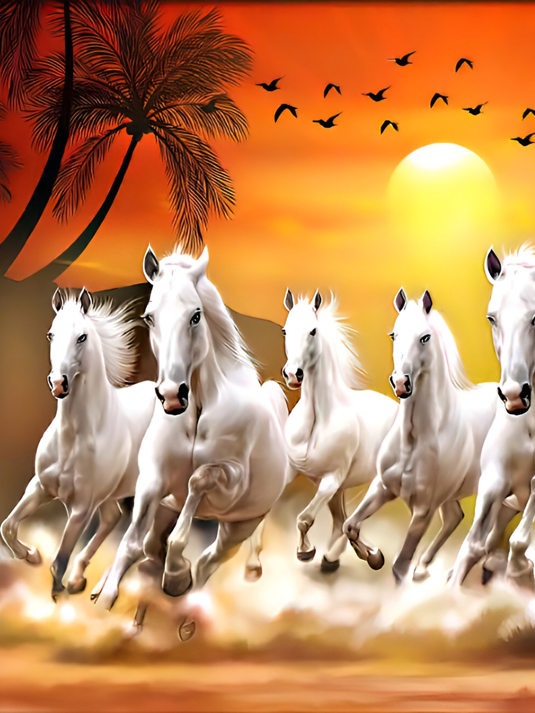 Wallpics Yellow & White Printed High Quality Fully Waterproof Vinyl Sticker Poster