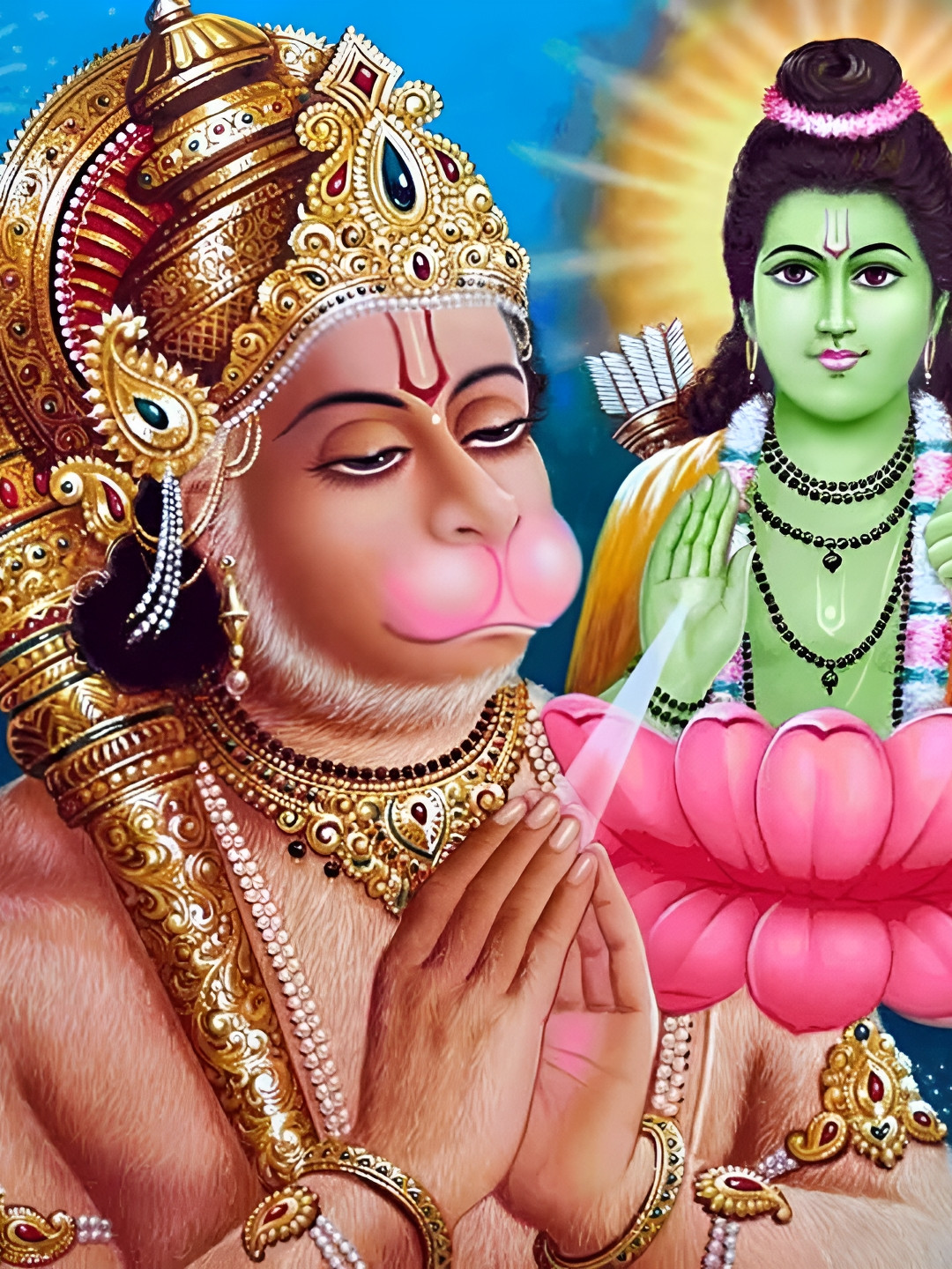 Wallpics Peach-Coloured & Green Paper Painting Wall Art