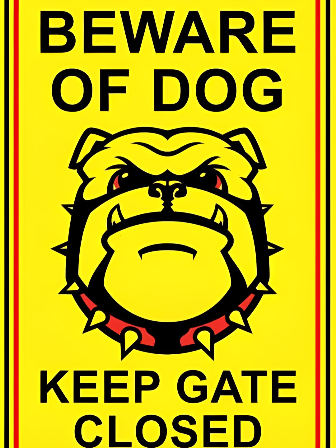 Wallpics Yellow & Red Dog Printed Wall Poster