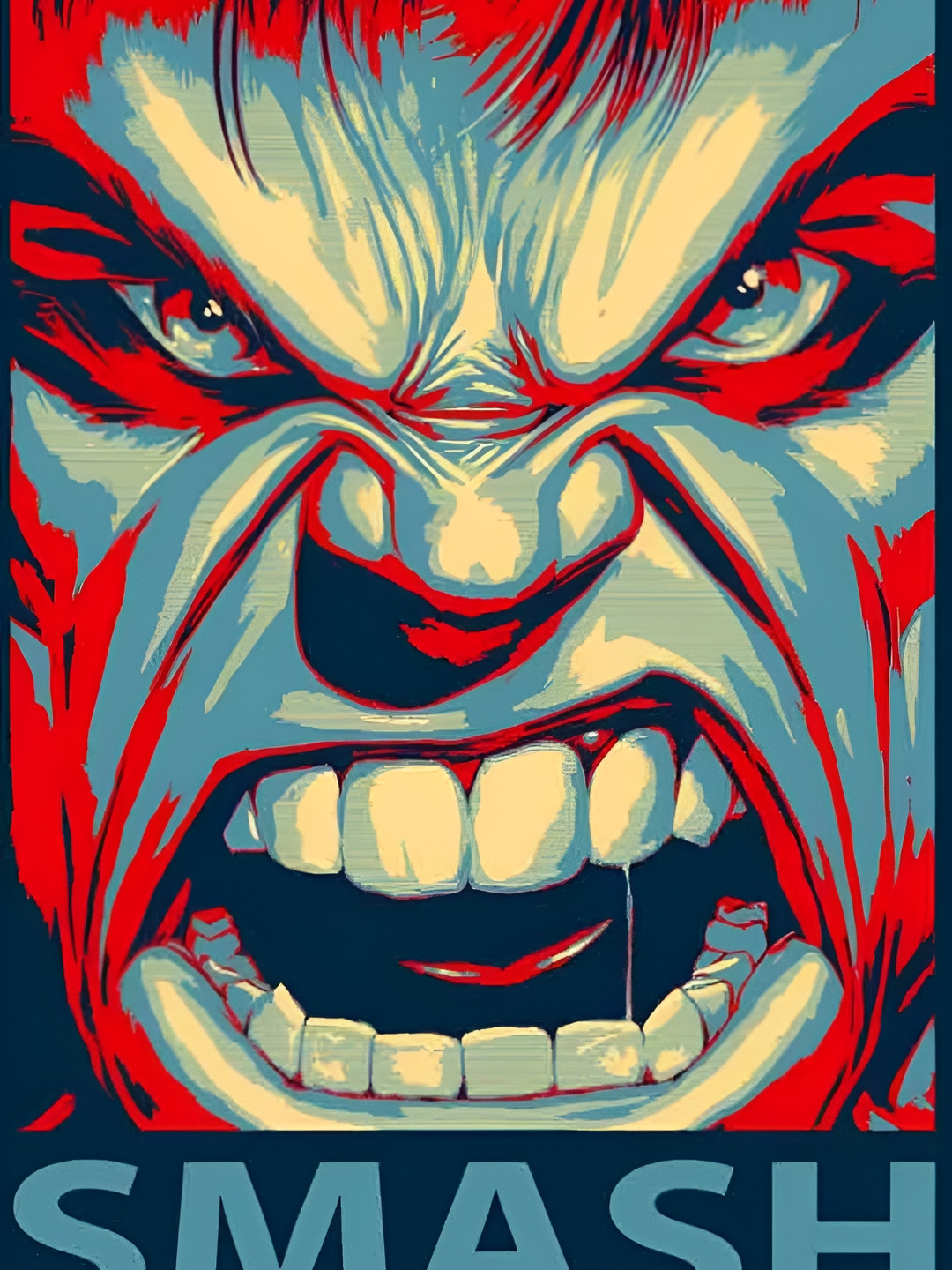 Wallpics Red & blue High Quality  Vinyl Wall Poster